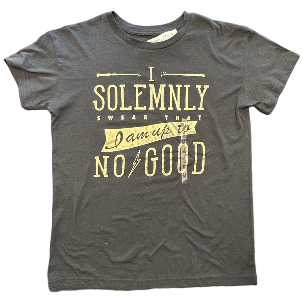 official Harry Potter "I Solemnly Swear That I Am Up To No Good" tee NWT M